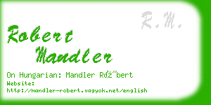 robert mandler business card